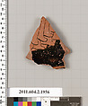 Terracotta fragment of a pelike (jar)?, Terracotta, Greek, Attic