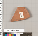 Terracotta fragment of a lekanis (covered dish)?, Terracotta, Greek, Attic
