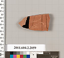 Terracotta fragment of a krater (bowl for mixing wine and water)?, Terracotta, Greek, Attic