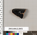 Terracotta fragment of a neck-amphora (jar)?, Terracotta, Greek, Attic