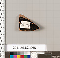 Terracotta fragment of a skyphos (deep drinking cup)?, Terracotta, Greek, Attic