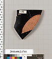 Terracotta rim fragment of a skyphos (deep drinking cup), Terracotta, Greek, Attic