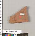 Terracotta fragment of a neck-amphora (jar)?, Terracotta, Greek, Attic