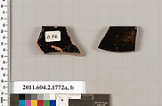 Terracotta rim fragments of skyphoi (deep drinking cups), Terracotta, Greek, Attic