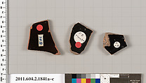 Terracotta fragments of skyphoi (deep drinking cups), Terracotta, Greek, Attic