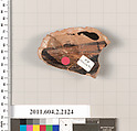 Terracotta fragment of a chous (jug)?, Terracotta, Greek, Attic