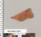 Terracotta fragment of a pot; unglazed on the inside, Terracotta, Greek, Attic