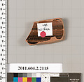 Terracotta fragment of a pot; glazed on the inside, Terracotta, Greek, Attic