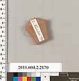 Terracotta fragment of a pot; unglazed on the inside, Terracotta, Greek, Attic