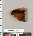 Terracotta fragment of a pot, Terracotta, Greek, Attic