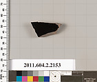 Terracotta fragment of a pot, Terracotta, Greek, Attic