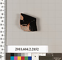 Terracotta fragment of a pot, Terracotta, Greek, Attic