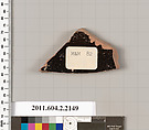 Terracotta fragment of a krater (bowl for mixing wine and water)?, Terracotta, Greek, Attic