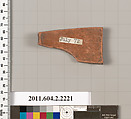 Terracotta fragment of a pot; unglazed on the inside, Terracotta, Greek, Attic