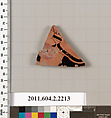 Terracotta fragment of a pot; unglazed on the inside, Terracotta, Greek, Attic