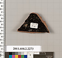 Terracotta fragment of a krater (bowl for mixing wine and water)?, Terracotta, Greek, Attic