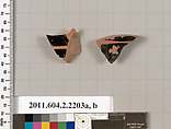 Terracotta fragments of pots; unglazed on the inside, Terracotta, Greek, Attic