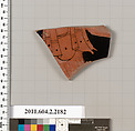 Terracotta fragment of a pot; unglazed on the inside, Attributed to the Florence Painter [DvB], Terracotta, Greek, Attic