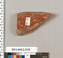 Terracotta fragments of an amphora (jar), Terracotta, Greek, Attic