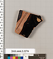 Terracotta fragment of a krater (bowl for mixing wine and water)?, Terracotta, Greek, Attic
