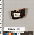 Terracotta fragment of a krater (bowl for mixing wine and water)?, Terracotta, Greek, Attic