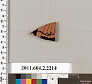 Terracotta fragment of a pot; unglazed on the inside, Terracotta, Greek, Attic