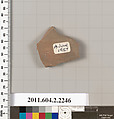 Terracotta fragment of a pot; unglazed on the inside, Terracotta, Greek, Attic