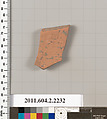Terracotta fragment of a pot; unglazed on the inside, Terracotta, Greek, Attic