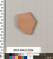 Terracotta fragment of a pot; unglazed on the inside, Terracotta, Greek, Attic