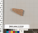 Terracotta fragment of a pot; unglazed on the inside, Terracotta, Greek, Attic