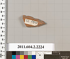 Terracotta fragment of a hydria: kalpis (water jar)?, Terracotta, Greek, Attic