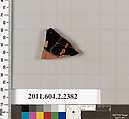 Terracotta fragment of a pelike (jar)?, Terracotta, Greek, Attic