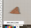 Terracotta fragment of a pelike (jar)?, Terracotta, Greek, Attic