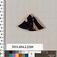 Terracotta fragment of a pot; unglazed on the inside, Terracotta, Greek, Attic