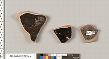 Terracotta fragments of column-kraters (bowls for mixing wine and water)?, Terracotta, Greek, Attic