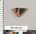 Terracotta fragment of an amphora (jar), Terracotta, Greek, Attic