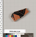 Terracotta fragment of a neck-amphora (jar), Terracotta, Greek, Attic