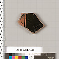 Terracotta fragment of an amphora (jar), Terracotta, Greek, Attic