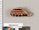 Terracotta fragment of a pelike (jar), Terracotta, Greek, Attic