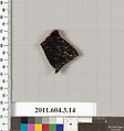 Terracotta fragment of a kylix (drinking cup)?, Terracotta, Greek, Attic