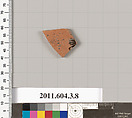Terracotta fragment of an undetermined shape, Terracotta, Greek, Attic