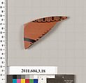 Terracotta fragment of a neck-amphora (jar), Terracotta, Greek, Attic