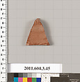 Terracotta fragment of an amphora (jar), Terracotta, Greek, Attic