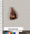 Terracotta fragment of a neck-amphora (jar), Terracotta, Greek, Attic