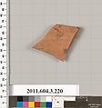 Terracotta fragment of a neck-amphora of Nicosthenic shape (jar), Terracotta, Greek, Attic