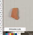Terracotta fragment from a closed shape, Terracotta, Greek, Attic