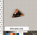 Terracotta fragment of an amphora (jar), Terracotta, Greek, Attic