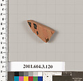 Terracotta fragment of an amphora (jar), Terracotta, Greek, Attic