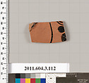 Terracotta fragment of an amphora (jar), Terracotta, Greek, Attic