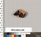 Terracotta fragment of an amphora (jar), Terracotta, Greek, Attic